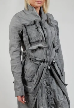 Pocket Overcoat in C.Coal 70% Cloud