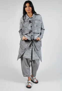 Pocket Utility Jacket in C.Coal 70% Cloud