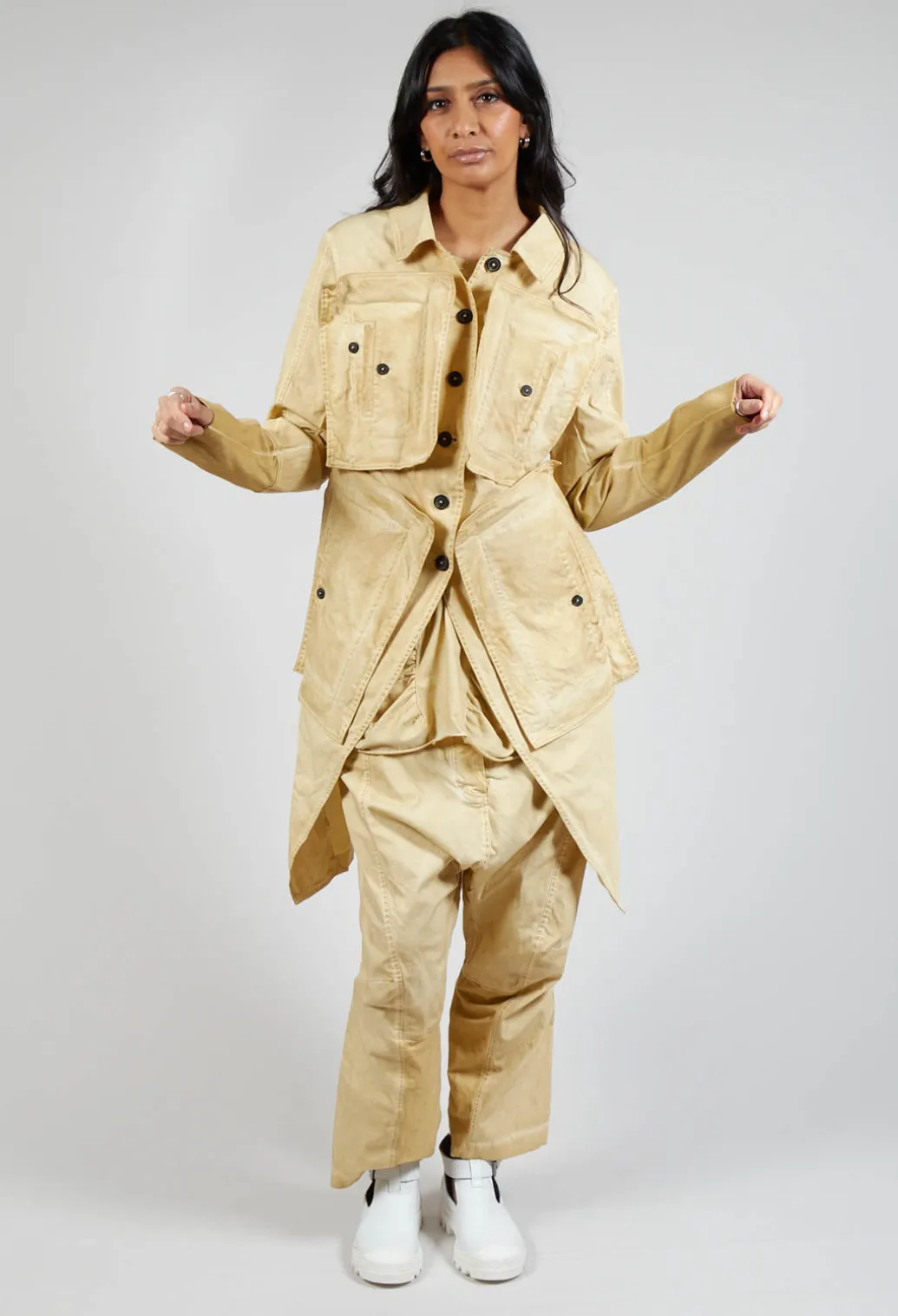 Pocket Utility Jacket in Wax Cloud