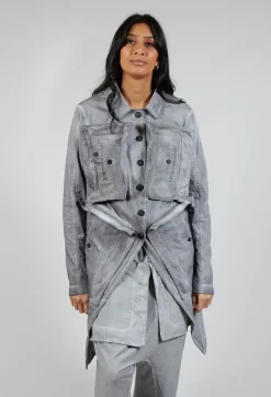 Pocket Utility Jacket in C.Coal 70% Cloud