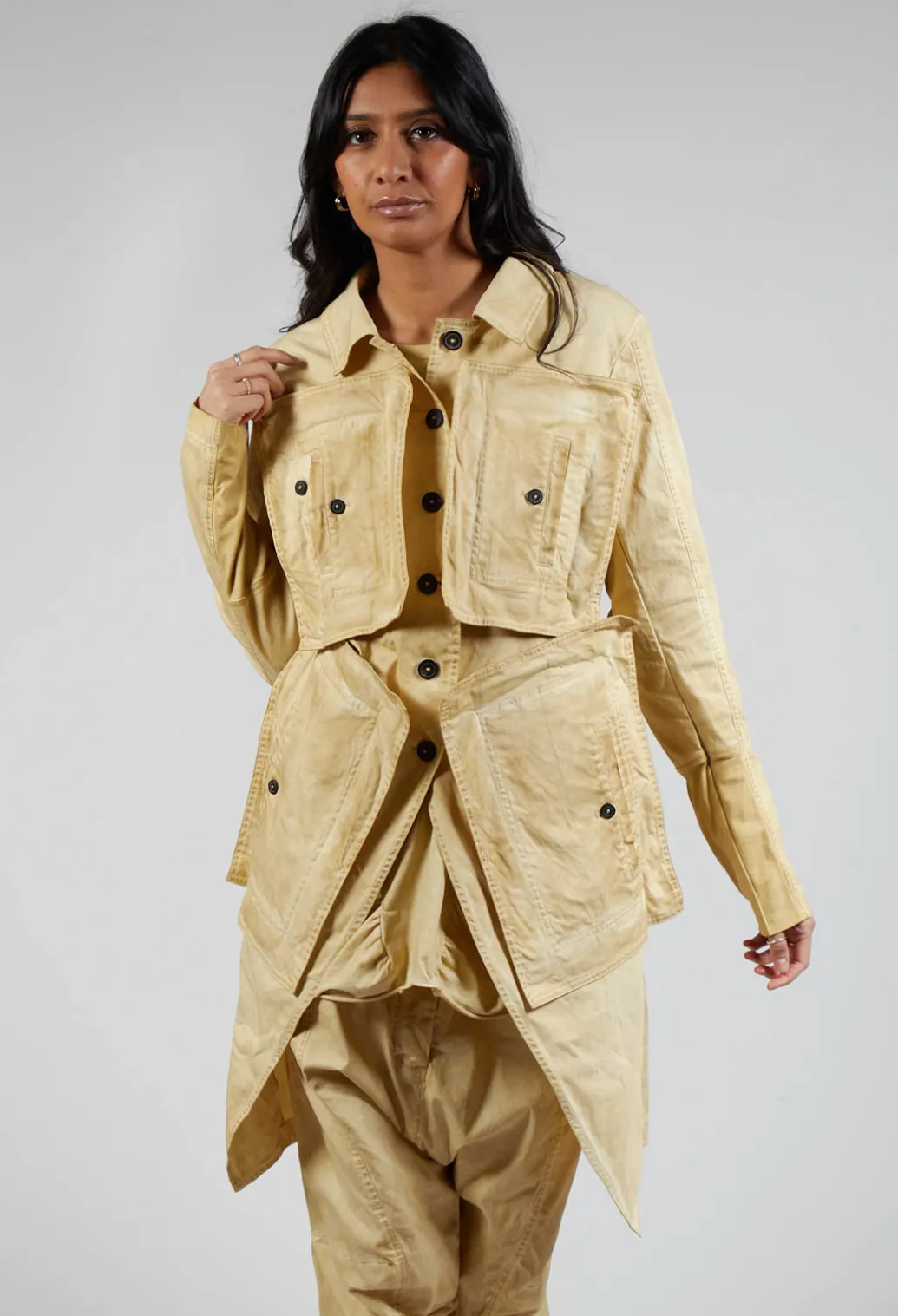 Pocket Utility Jacket in Wax Cloud