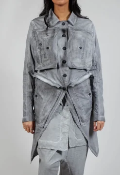 Pocket Utility Jacket in C.Coal 70% Cloud