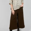 Pocket Wool Trousers in Brown