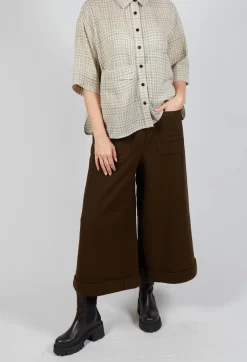Pocket Wool Trousers in Brown