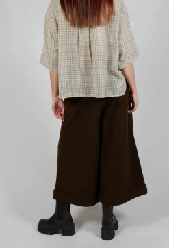 Pocket Wool Trousers in Brown