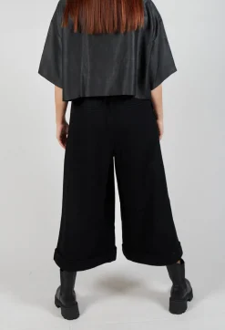 Pocket Wool Trousers in Black