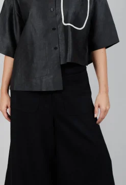 Pocket Wool Trousers in Black