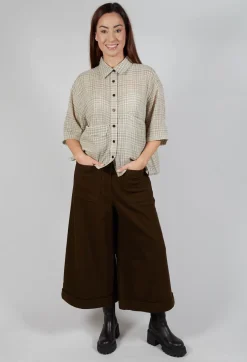 Pocket Wool Trousers in Brown