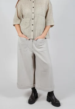 Pocket Wool Trousers in Cream
