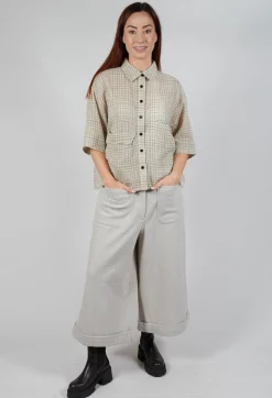 Pocket Wool Trousers in Cream