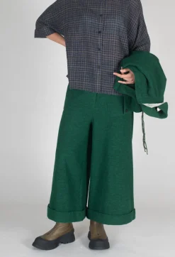 Pocket Wool Trousers in Forest