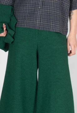 Pocket Wool Trousers in Forest