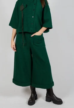 Pocket Wool Trousers in Forest