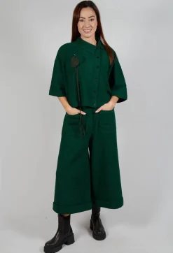 Pocket Wool Trousers in Forest