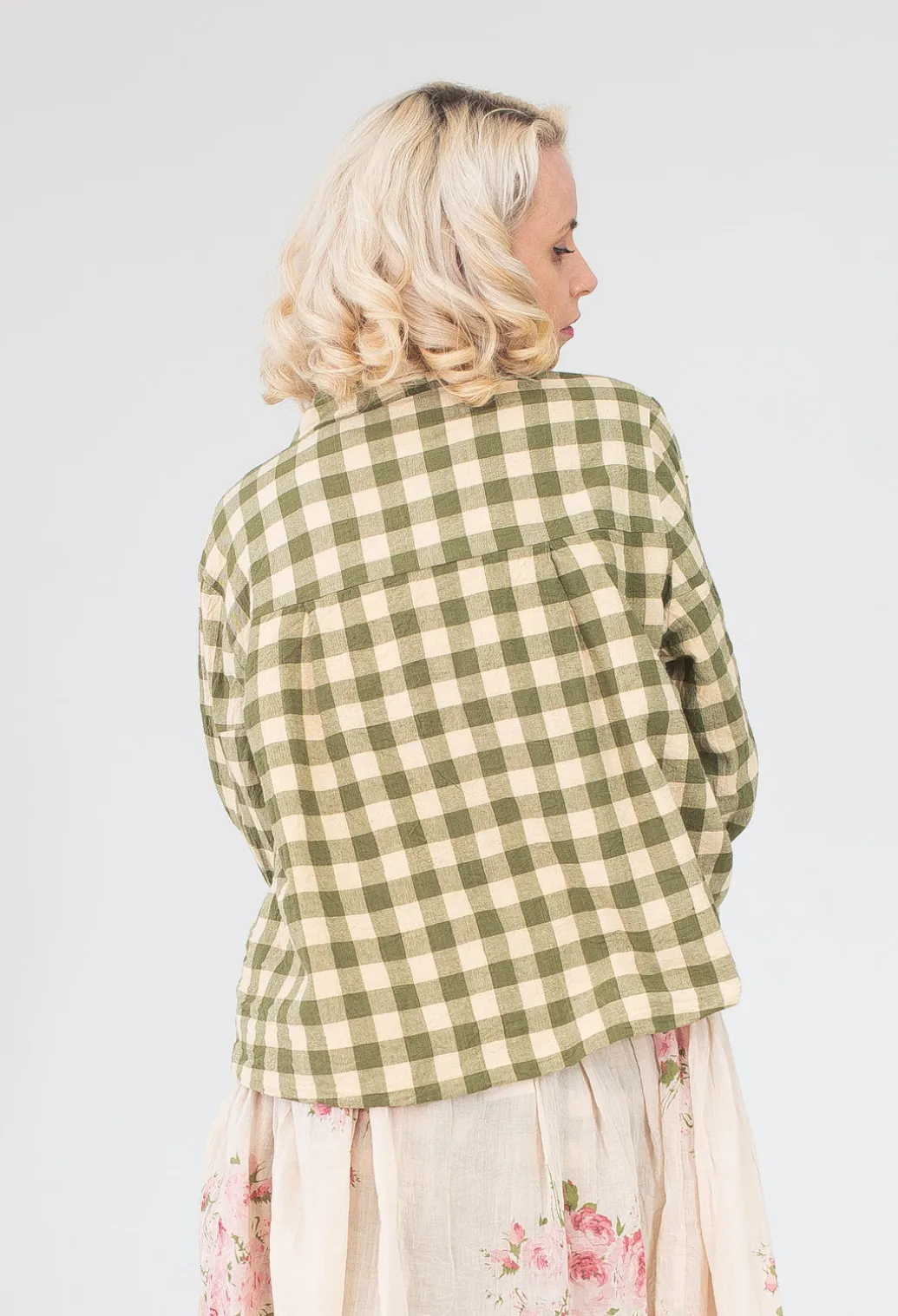 Poe Jacket in Carreaux Vert