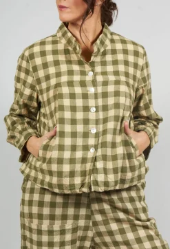 Poe Jacket in Carreaux Vert