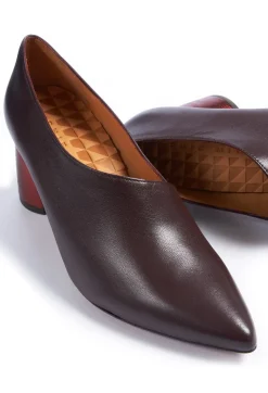 Pointed Heeled Shoes in Goya / Grape