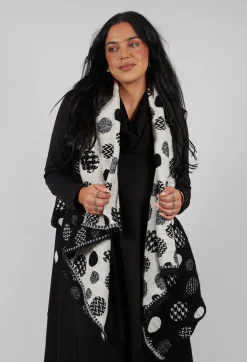 Polka Dot Gillet in Black with White Pois