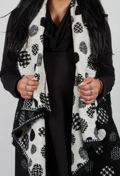 Polka Dot Gillet in Black with White Pois