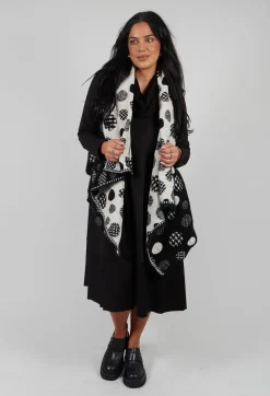 Polka Dot Gillet in Black with White Pois