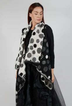 Polka Dot Gillet in Black with White Pois