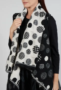 Polka Dot Gillet in Black with White Pois