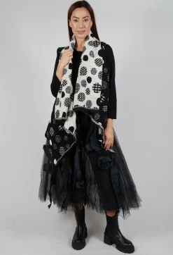 Polka Dot Gillet in Black with White Pois