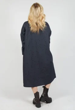 Polkadot Shirt Dress in Anthracite