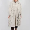 Polkadot Shirt Dress in Sand