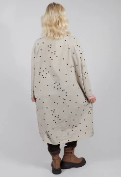 Polkadot Shirt Dress in Sand