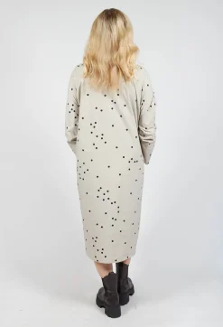 Polkadot Shirt Dress in Sand