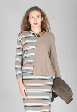 Polpa Cardigan in Alpaca Stripe