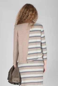 Polpa Cardigan in Alpaca Stripe