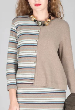 Polpa Cardigan in Alpaca Stripe