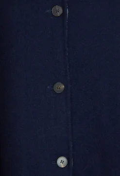 Poncho Coat in Blu Profondo