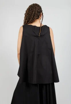 Pop Top Vest in Black