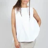 Pop Top Vest in White