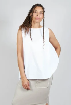 Pop Top Vest in White