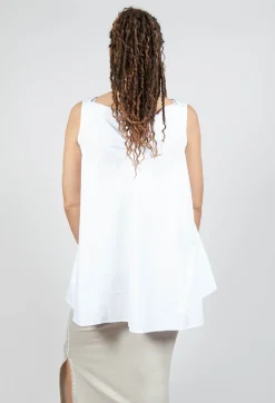 Pop Top Vest in White