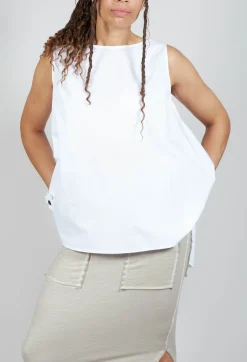 Pop Top Vest in White