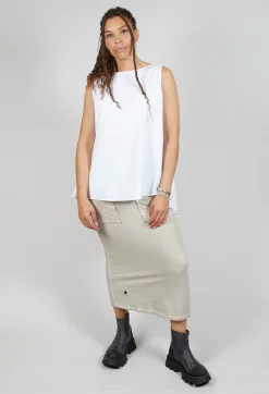 Pop Top Vest in White