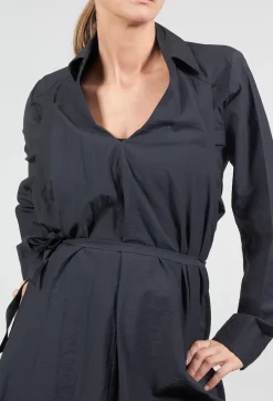 Poplin Len Shirt in Ardoise
