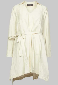 Poplin Len Shirt in White Clay
