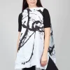 PORS Top in Black White Colourful