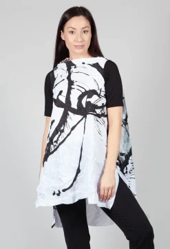 PORS Top in Black White Colourful