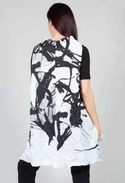 PORS Top in Black White Colourful