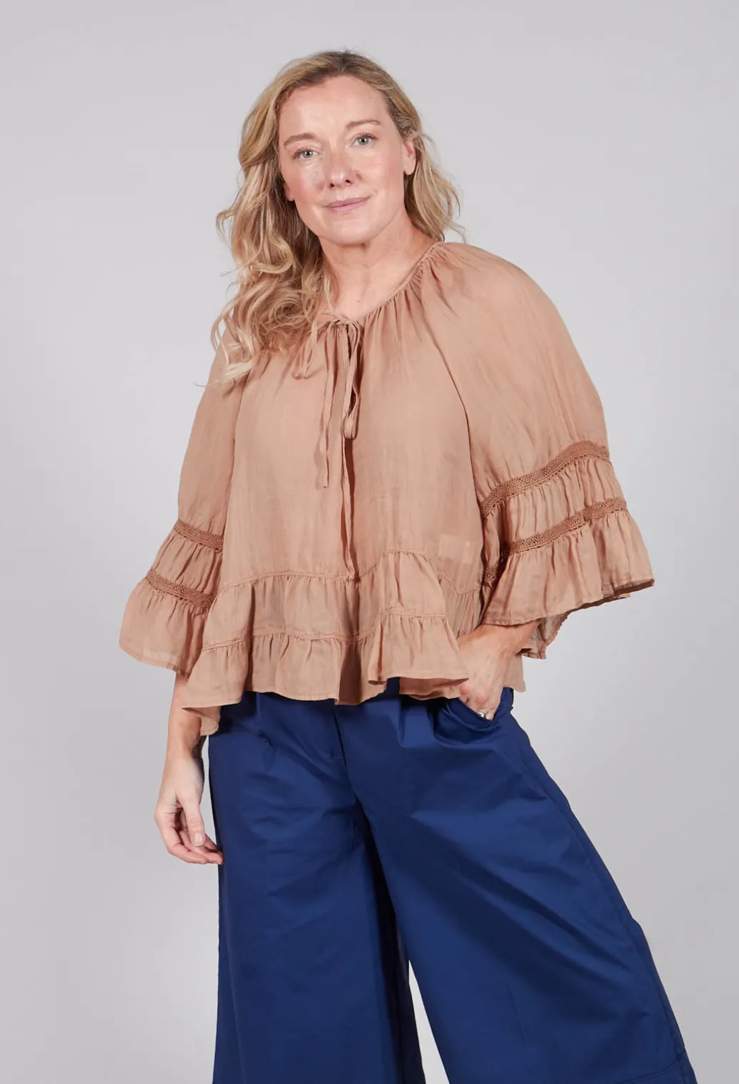 Prairie Blouse in Tulum Sand