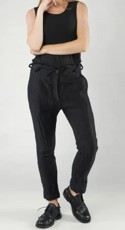 PRE-ORDER -  Asymmetric Belt Loop Trouser in Black Dust