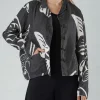 PRE-ORDER - Boxy Linen Jacket in Grey Print (Pictured in Black Print)