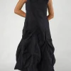 PRE-ORDER -  Bubble Midi Dress in Galaxy (Pictured in Black)